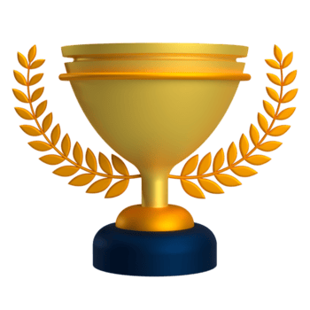 gold trophy award 3d icon illustration png